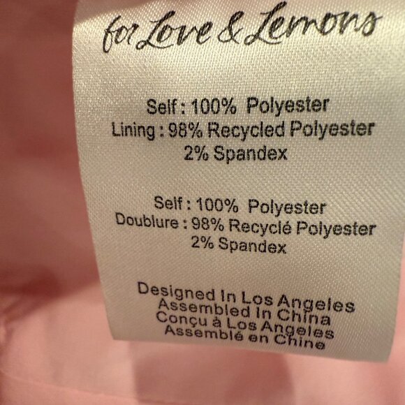 For Love and Lemons Mira Corset Cherry Blossom Crop Top Pink Size L NWT - Picture 4 of 6